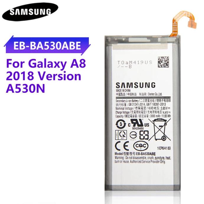 باتری اصلی موبایل سامسونگ مدل EB-BA530ABE ظرفیت 3000 میلی آمپرساعت مناسب برای گوشی سامسونگ A8 2018 (A530)