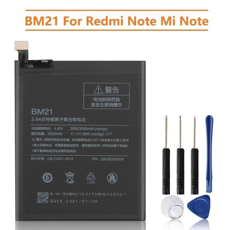 باتری اصلی موبایل شیائومی مدل BM-21 ظرفیت 3000 میلی آمپرساعت مناسب برای گوشی شیائومی Mi Note