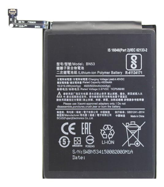 باتری اصلی موبایل شیائومی مدل BN53 ظرفیت 5020 میلی آمپرساعت مناسب برای گوشی شیائومی Redmi Note 9 Pro