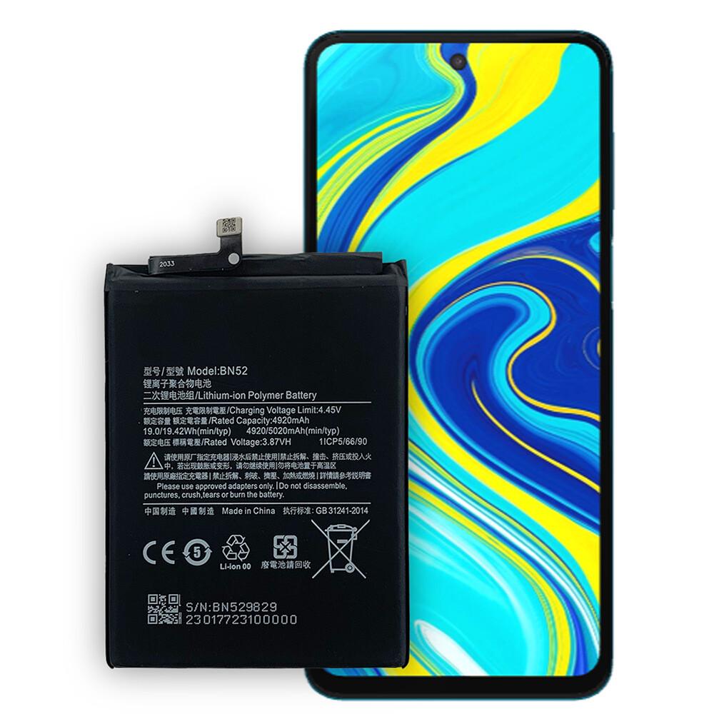 باتری اصلی موبایل شیائومی مدل BN52 ظرفیت 5020 میلی آمپرساعت مناسب برای گوشی شیائومی Redmi Note 9