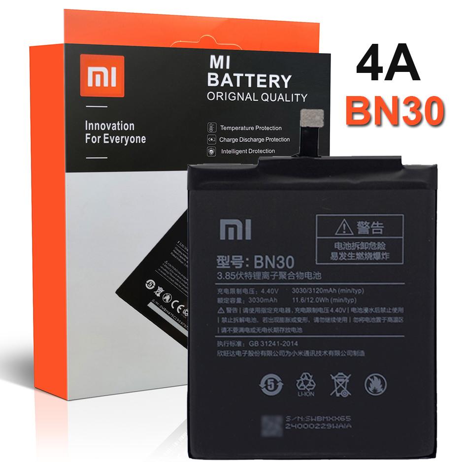 باتری اصلی موبایل شیائومی مدل BN-30 ظرفیت 3120 میلی آمپرساعت مناسب برای گوشی شیائومی Redmi 4A