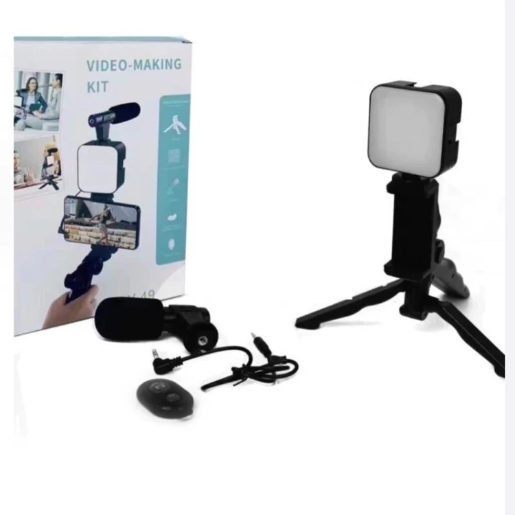 کیت فیلمبرداری مدل AY-49 همراه با میکروفون و لرزشگیر