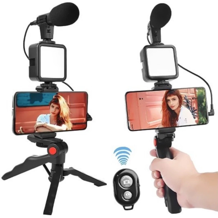 کیت فیلمبرداری مدل AY-49 همراه با میکروفون و لرزشگیر